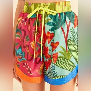 Farm Rio Mixed Prints Nylon Shorts